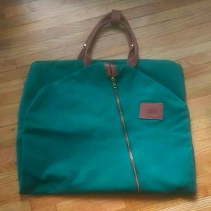 Canvas and Leather Garment Bag